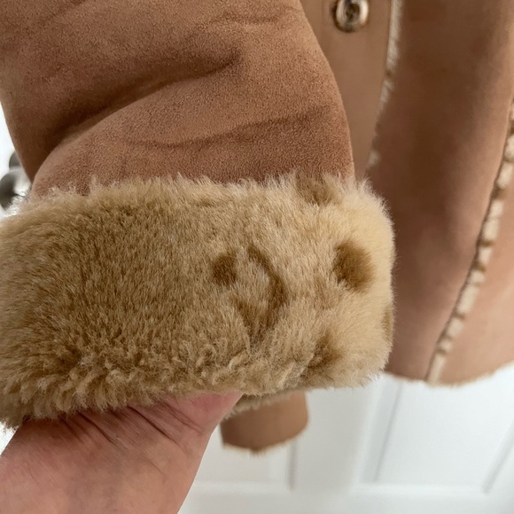 LONDON FOG FAUX SUEDE ANIMAL PRINT COAT - Picture 4 of 8